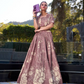 Appealing Light Pink Color Tussar Silk With Floral Print Lehenga Choli  For Women