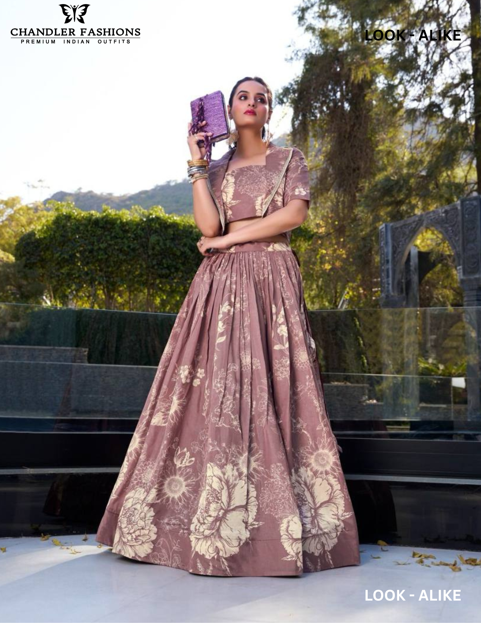 Appealing Light Pink Color Tussar Silk With Floral Print Lehenga Choli  For Women