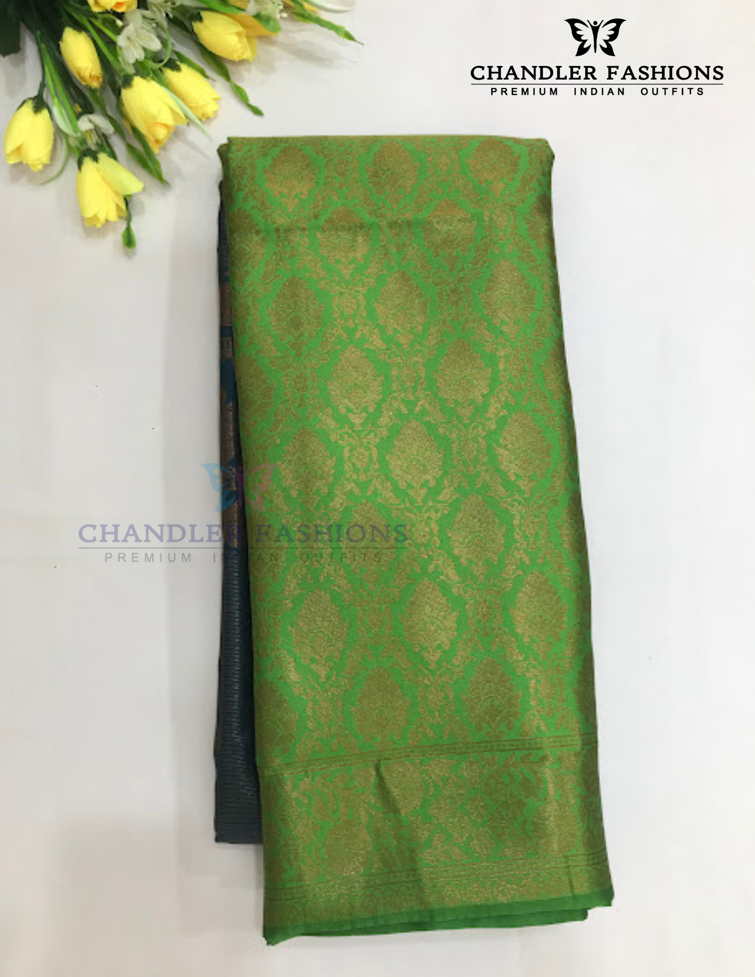 Amazing Green Color Art Silk Saree With Zari Work For Women