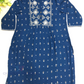 Charming Blue Color Cotton Kurti With Embroidery Work For Women