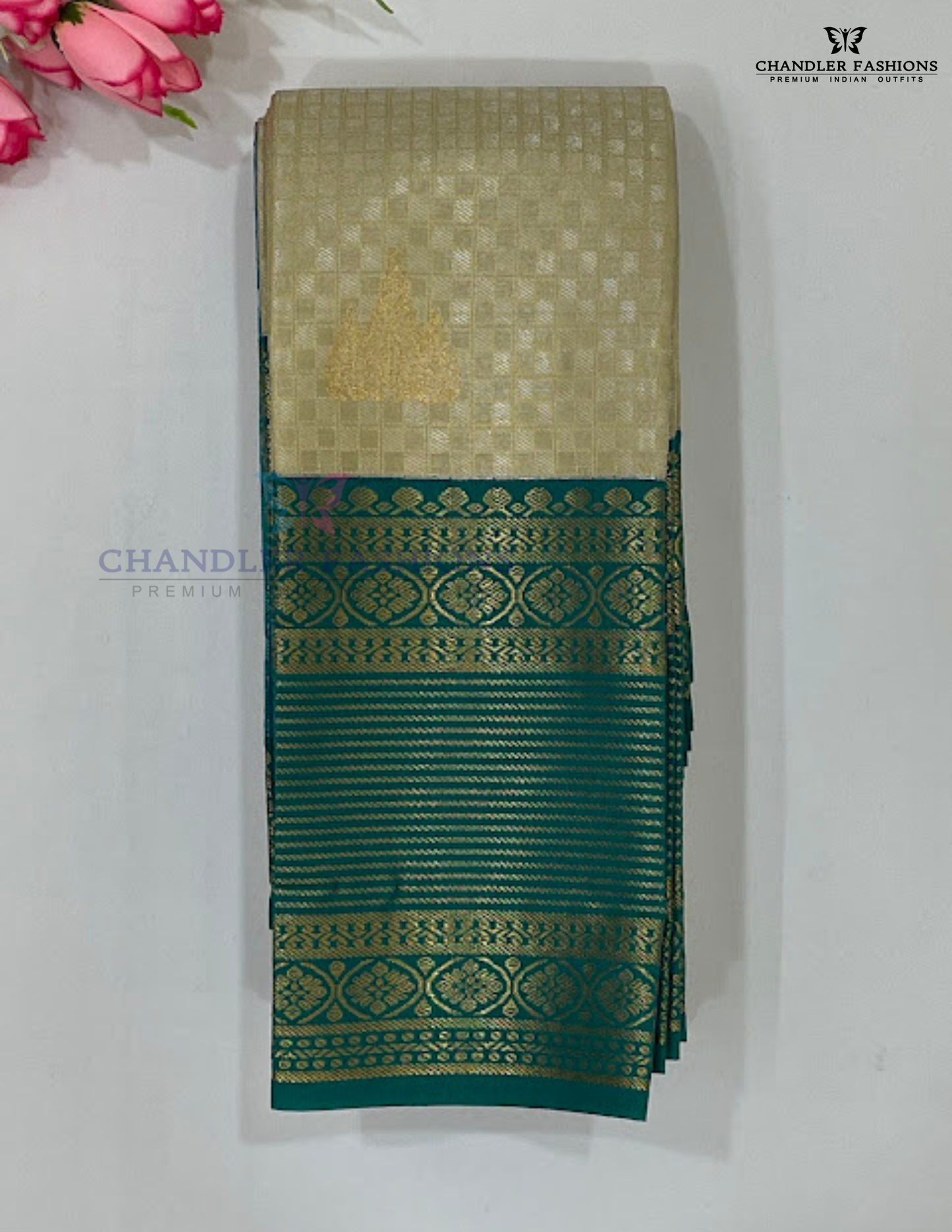 Beautiful Sandal Color Soft Silk With Zari Work Saree For Women