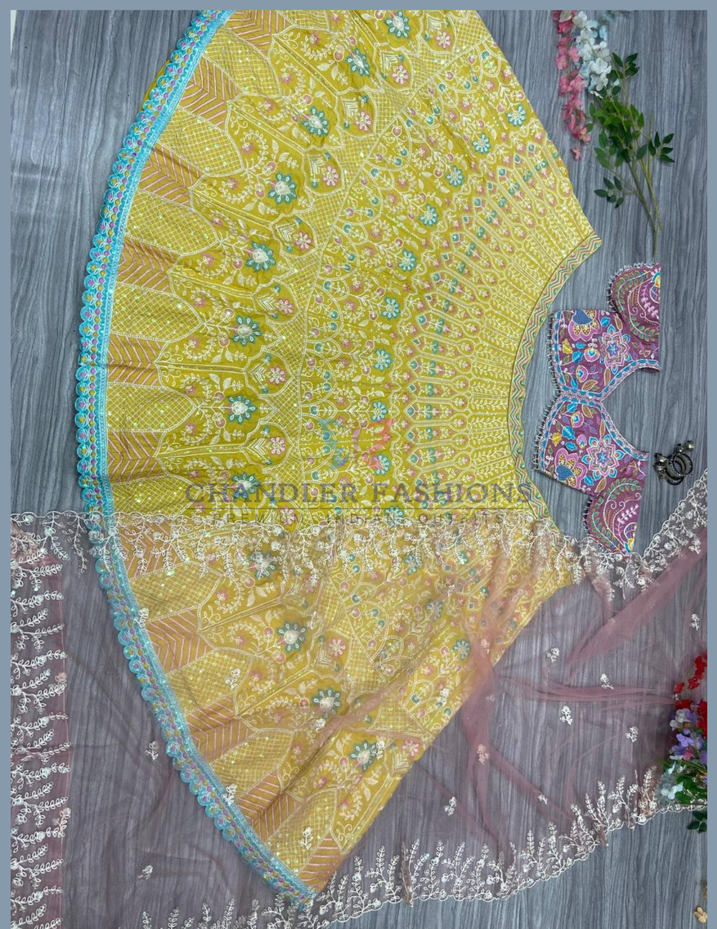 Charming Yellow Color Kasturi Silk With Embroidery And Sequins Work Lehenga Near Me