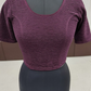 Beautiful Purple Color Ready To Wear Stretchable Blouse For Women