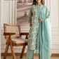 Elegant Skyblue Color Cotton Printed Work Salwar Suits With Dupatta Set