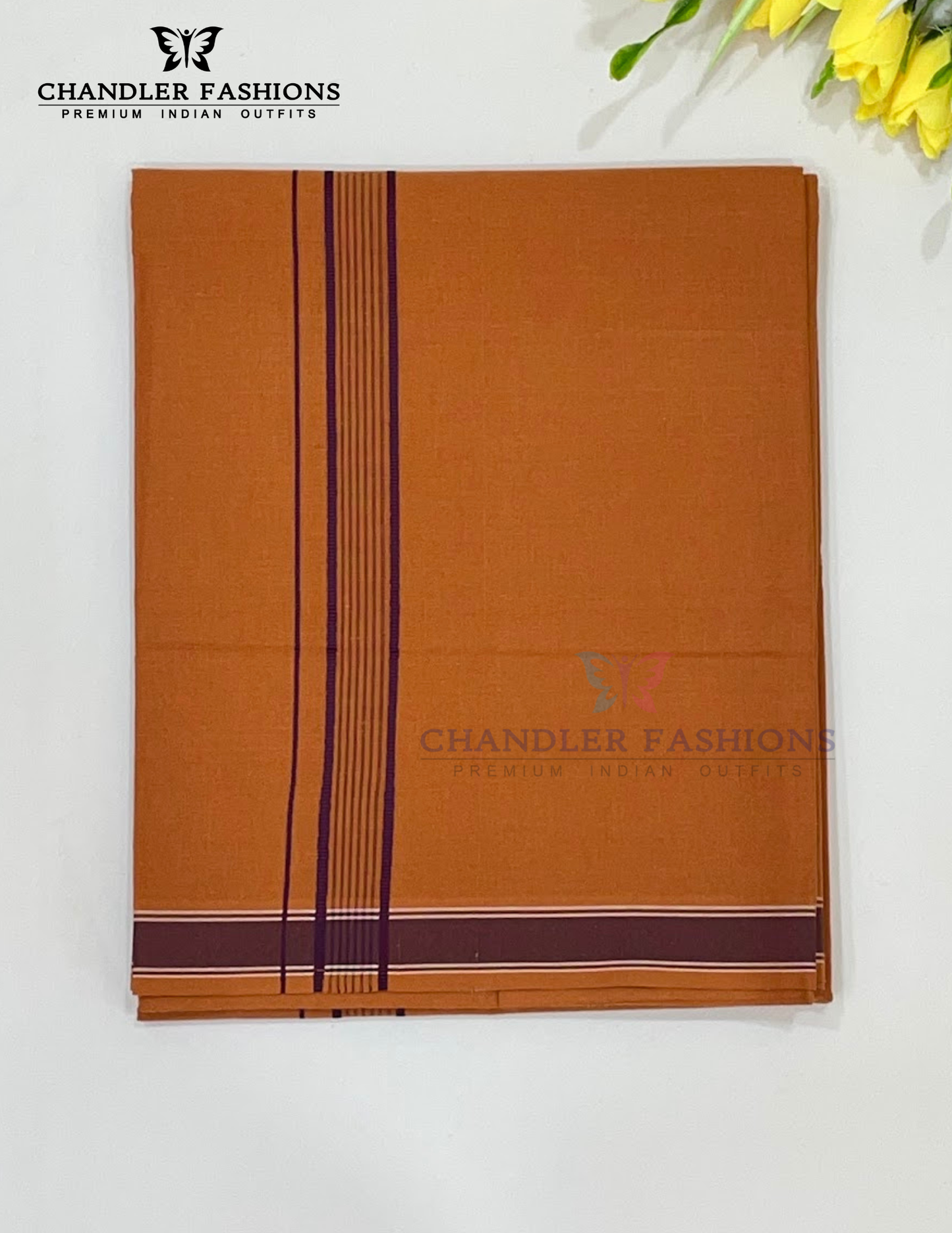 Elegant Kavi Color Cotton Dhoti For Men