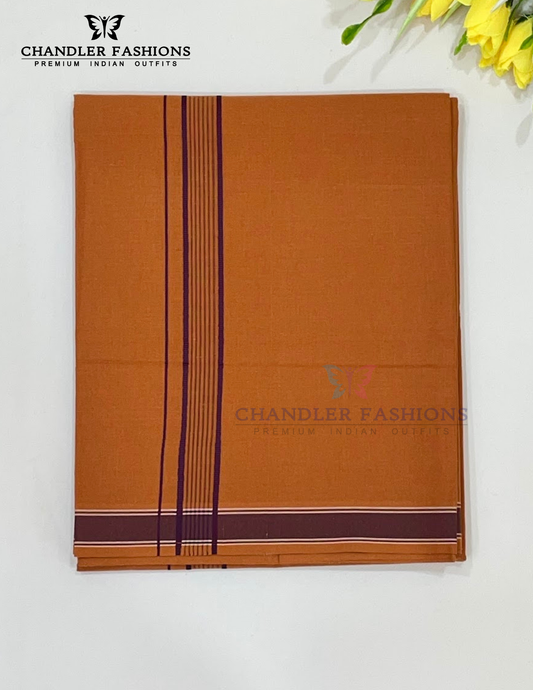 Elegant Kavi Color Cotton Dhoti For Men