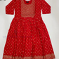 Attractive Red Color Embroidery With Sequins Work Rayon Kurti For Women