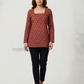 Elegant Maroon Color Cotton Short Kurti For Women