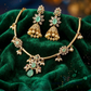 Beautiful Gold And Green Stone Gold Plated Necklace Set For Women