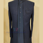 Fantastic Navy Blue Color Silk With Hand Embroidery Work Sherwani Suit For Men - PREMIUM QUALITY