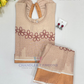 Copper Color Silk Langa Set With Earrings Near Me
