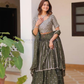 Appealing Green Color Georgette Lehenga Choli With Embroidery Work For Women
