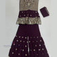 Exquisite Purple Color Georgette Kurti Suits For Kids Girls