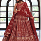 Maroon Color Georgette With Sequins Embroidery Work Lehenga Choli In USA