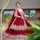 Beautiful Maroon Color Embroidery And Sequins Work Lehenga Choli For Women Near Me