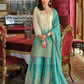 Appealing Sea Green Color Chinon With Digital Print And Embroidery Work Palazzo Suits For Women