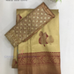 Gold Color Tissue Silk Saree With Designer Blouse In USA