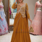 Charming Yellow Color Rangoli With Embroidery And Sequins Work Ready To Wear Saree For Women