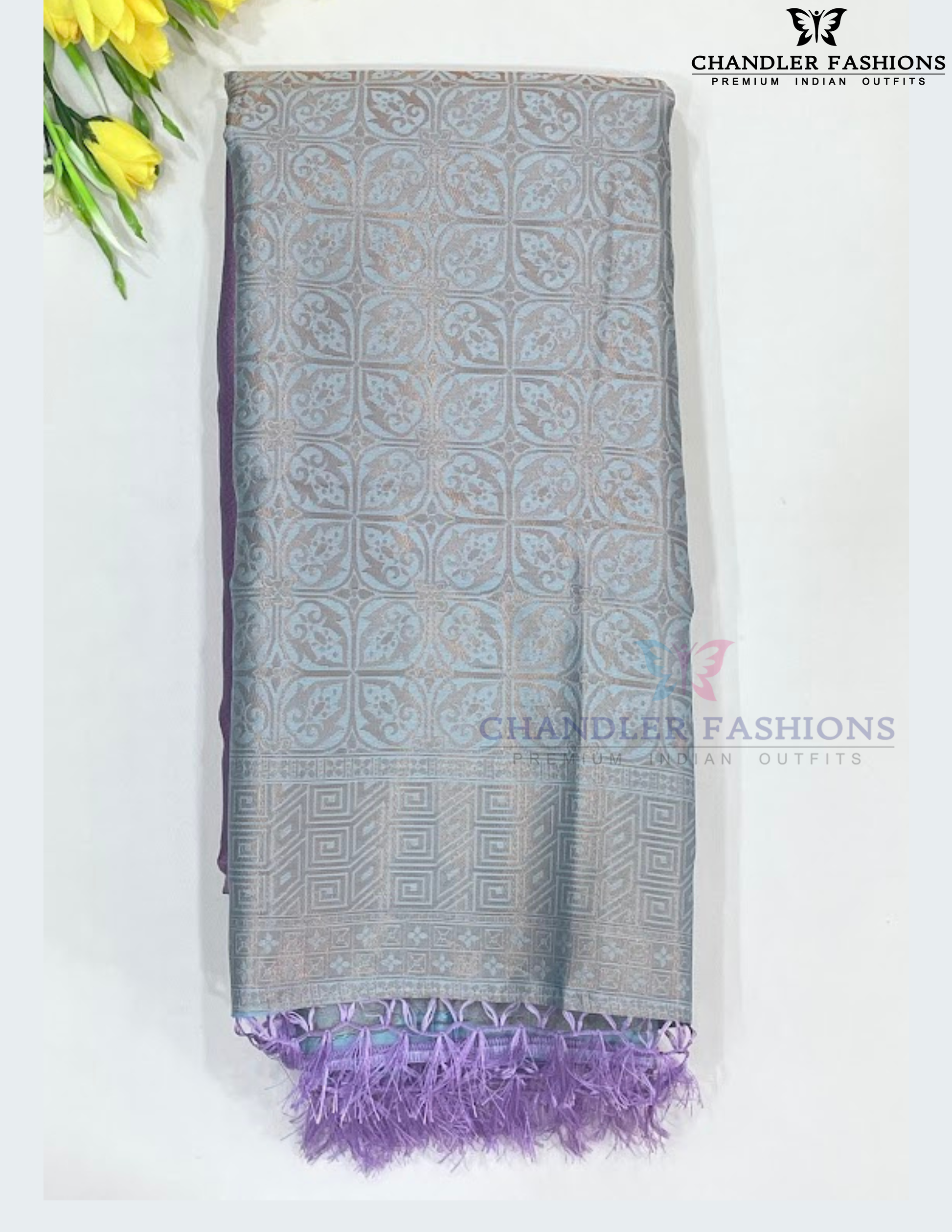 Wonderful Purple Color Art Silk Saree For Women