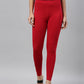Red Colored Stretchable Rayon Elastane Leggings Near Me