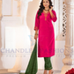 Attractive Rani Pink Color Embroidery Work Salwar Suits With Dupatta