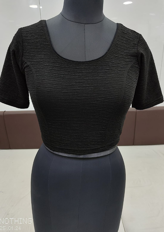 Attractive Black Color Ready To Wear Stretchable Blouse For Women