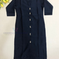 Stunning Blue Color Cotton With Self Designed Kurti For Girls