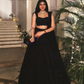 Elegant Black Color Georgette With Sequins And Thread Work Lehenga For Women