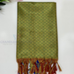 Wonderful Green Color Silk Shawl With Zari Work (Ponnadai) For Guest