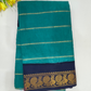 Elegant Green Color Cotton Saree With Zari Work For Women