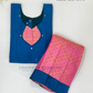 Teal Blue Color Soft Silk Langa Set With Zari Work Near Me
