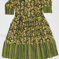 Attractive Black And Green Color Floral Pattern Kurti For Women
