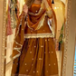 Alluring Mustard Brown Color Heavy Chinon Silk Lehenga Suit With Embroidery And Sequins Work