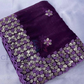 Pretty Sequins Saree With Embroidery Work In USA