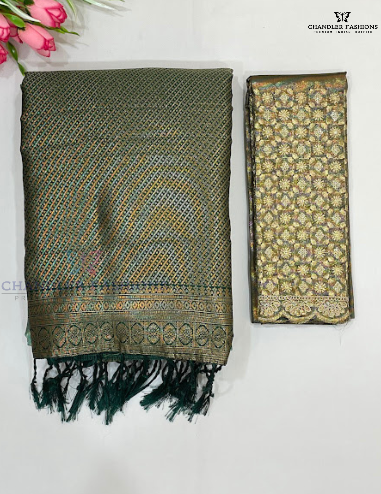 Alluring Green Color Art Silk With Zari Work Saree For Women