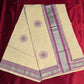 Attractive Kerala Kasavu Cotton Saree with Purple Design