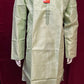  Pista Green Color Men's Jacquard Kurta Suit Near Me