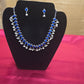 Blue Necklace Set With Bunch Of Pearls