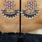 Beautiful Oxidized Pink Colored Long Earrings