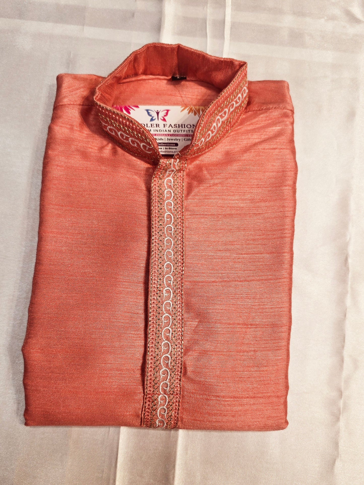 Gorgeous Pink Color Heavy Banarasi Embroidery Kurta Suits For Boys