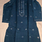 Stunning Teal Blue Color Sequins Work Kurta And Pajama Pant For Kids