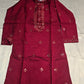 Appealing Maroon Color Sequins Work Kurta With Pajama Pant For Kids