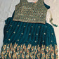 Gorgeous Teal Green Color Georgette Embroidery And Sequins Work Choli Set For Girls