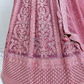 Elegant Onion Pink Color Heavy Faux Georgette Diamond Work Lehenga Choli In USA