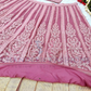 Elegant Onion Pink Color Heavy Faux Georgette With Embroidered  Work Lehenga Choli In Chandler