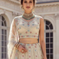 Off White Color Heavy Embroidery And Sequins Work Lehenga Near Me