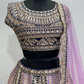 Elegant Purple Colored Heavy Embroidery And Sequins Work Mirror Hand Work Lehengas In Near Me