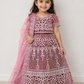 Charming Red Color Georgette Embroidery And Sequins Work Choli Set With Dupatta For Girls