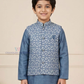 Charming Blue Color Silk Sherwani Suits With Jacket Near Me