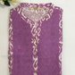 Alluring Light Purple Color Self Designed Cotton Kurti For Women Near Me